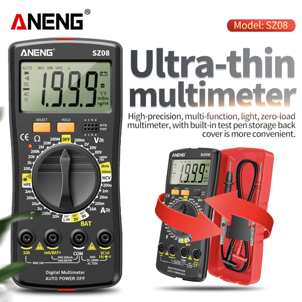 SZ08 UltraThin Digital Multimeter - BOXALOTA