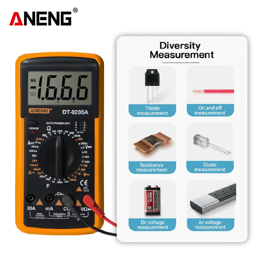 Aneng DT9205A Digital Multimeter - BOXALOTA