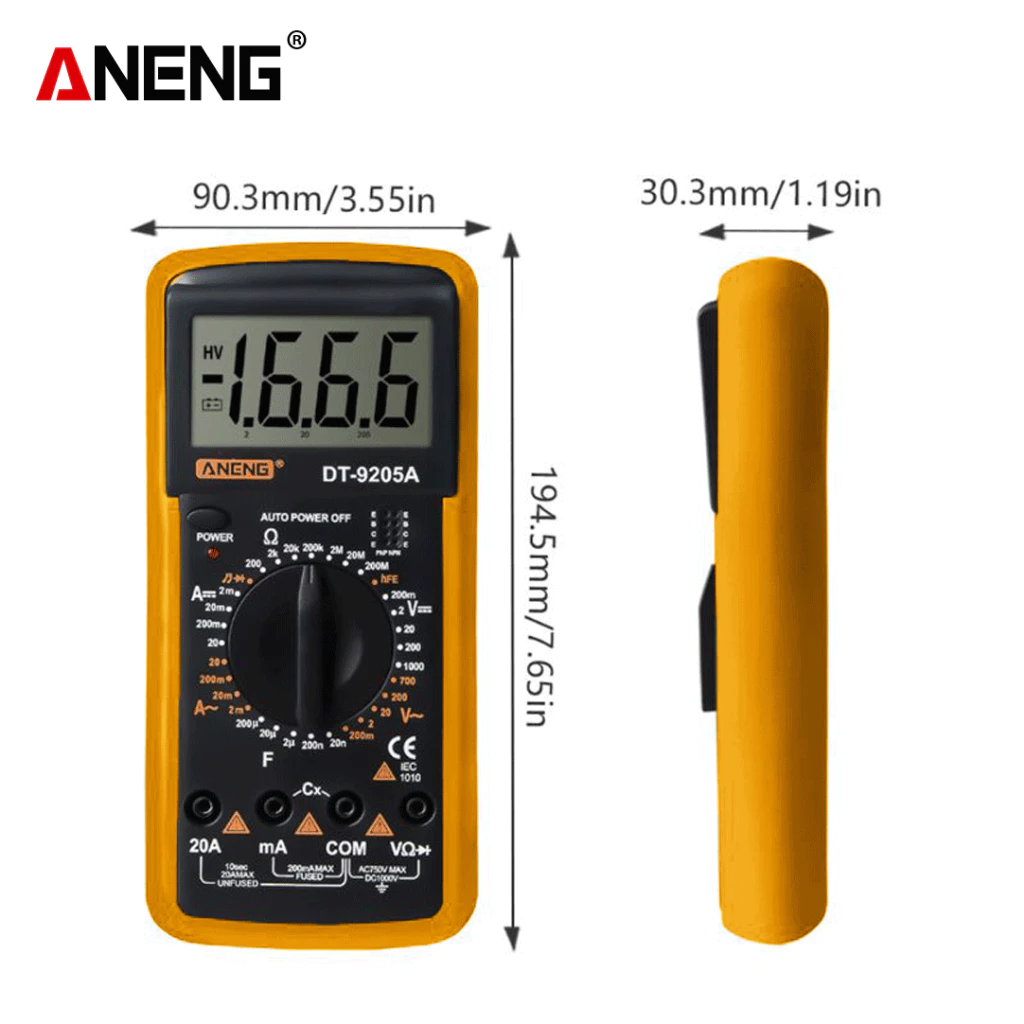 Aneng DT9205A Digital Multimeter - BOXALOTA