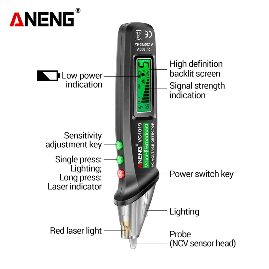 Aneng VC1019 Voice Broadcast Tester - BOXALOTA