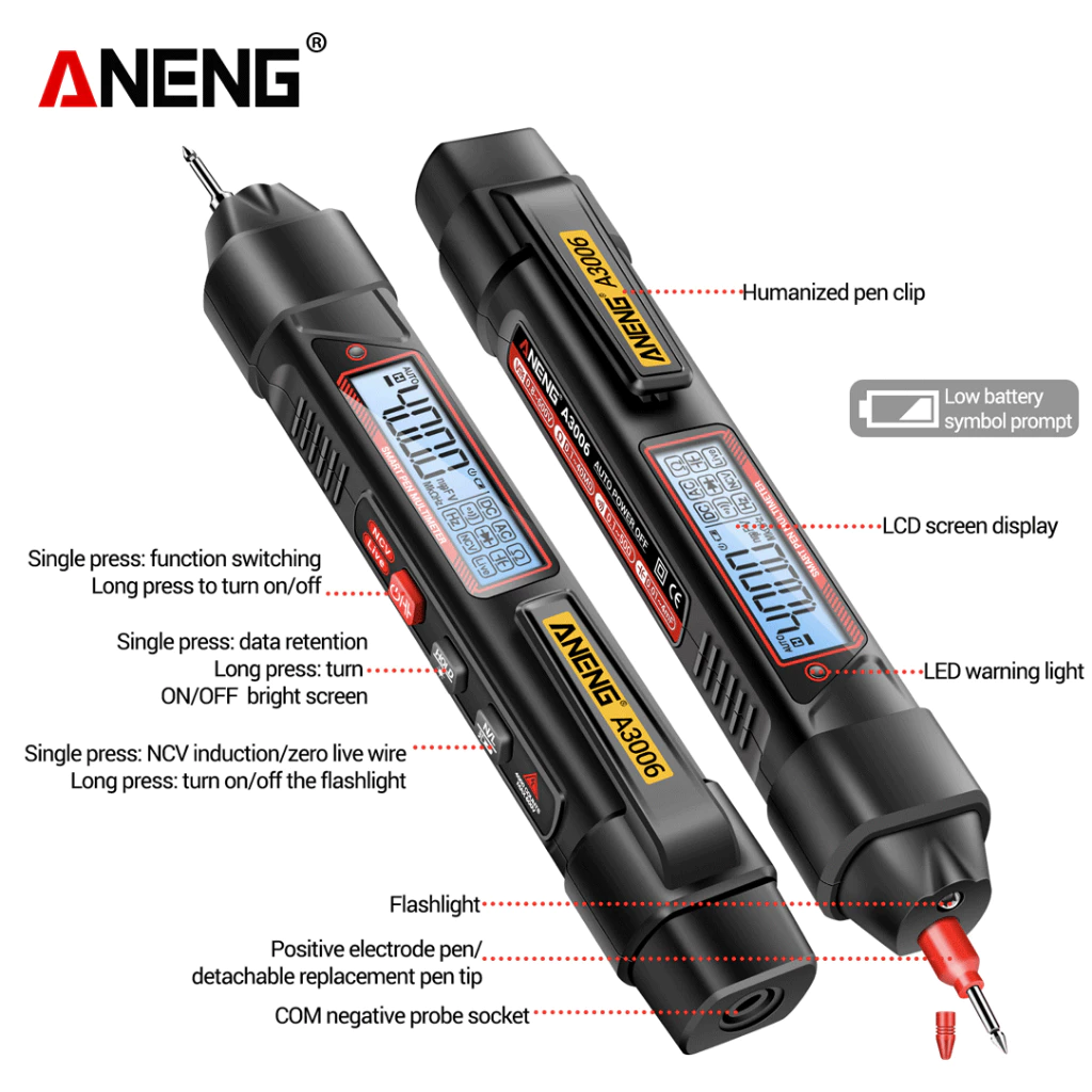 Aneng A3006 Pen Type Digital Multimeter - BOXALOTA