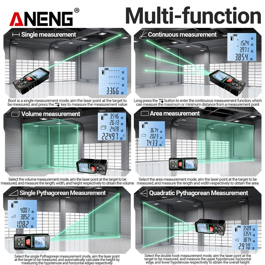 Aneng K100 is a smart digital laser - BOXALOTA