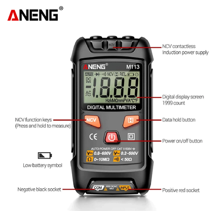 Aneng M113 Mini Digital Multimeter - BOXALOTA