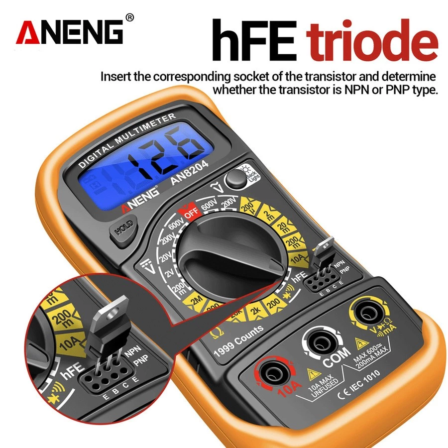 Aneng AN8204 is a high-precision digital multimeter - BOXALOTA