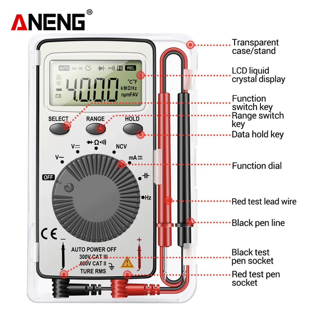 Portable LCD AC/DC Digital Multimeter - BOXALOTA