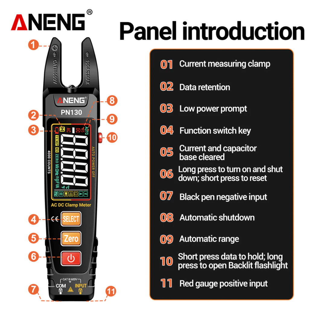 PN130 U-shaped Clamp Meter - BOXALOTA