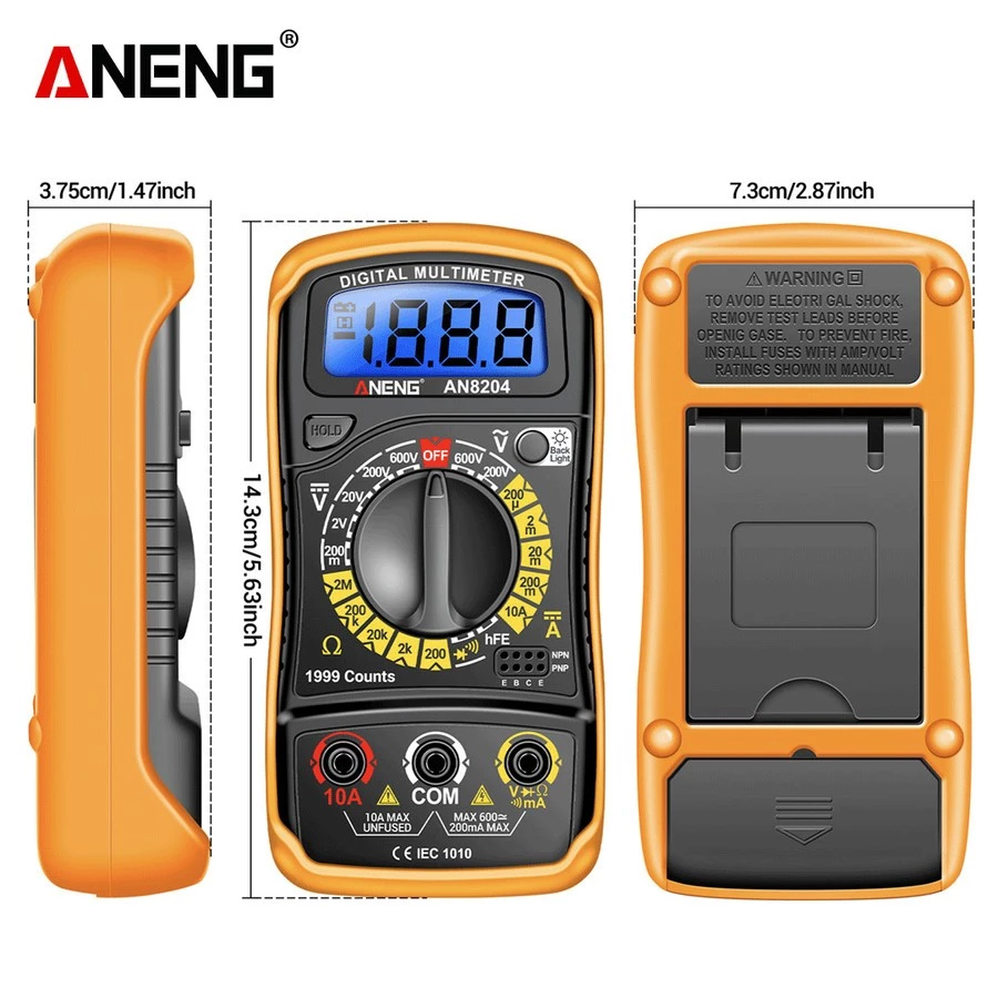 Aneng AN8204 is a high-precision digital multimeter - BOXALOTA