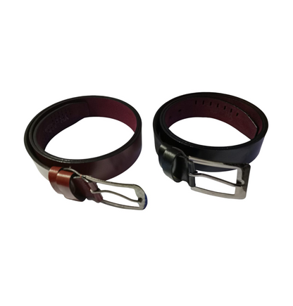 2 Genuine Leather Belts - BOXALOTA