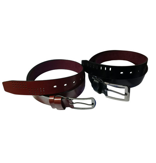 2 Genuine Leather Belts - BOXALOTA